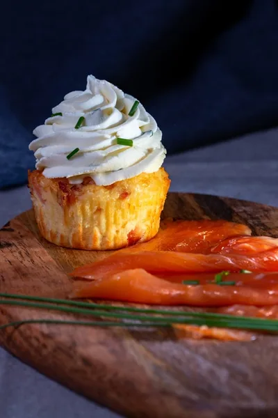 Cupcake saumon fumé chèvre
