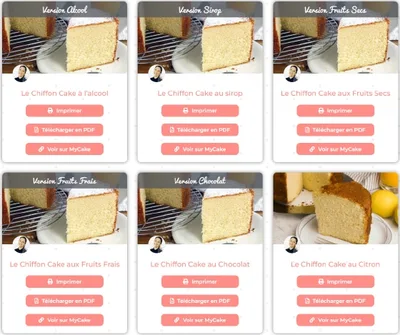 Chiffon Cake Aromatisé MyCake Academy