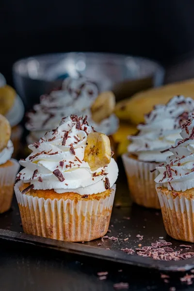 Confiture de lait dans cupcake banoffee