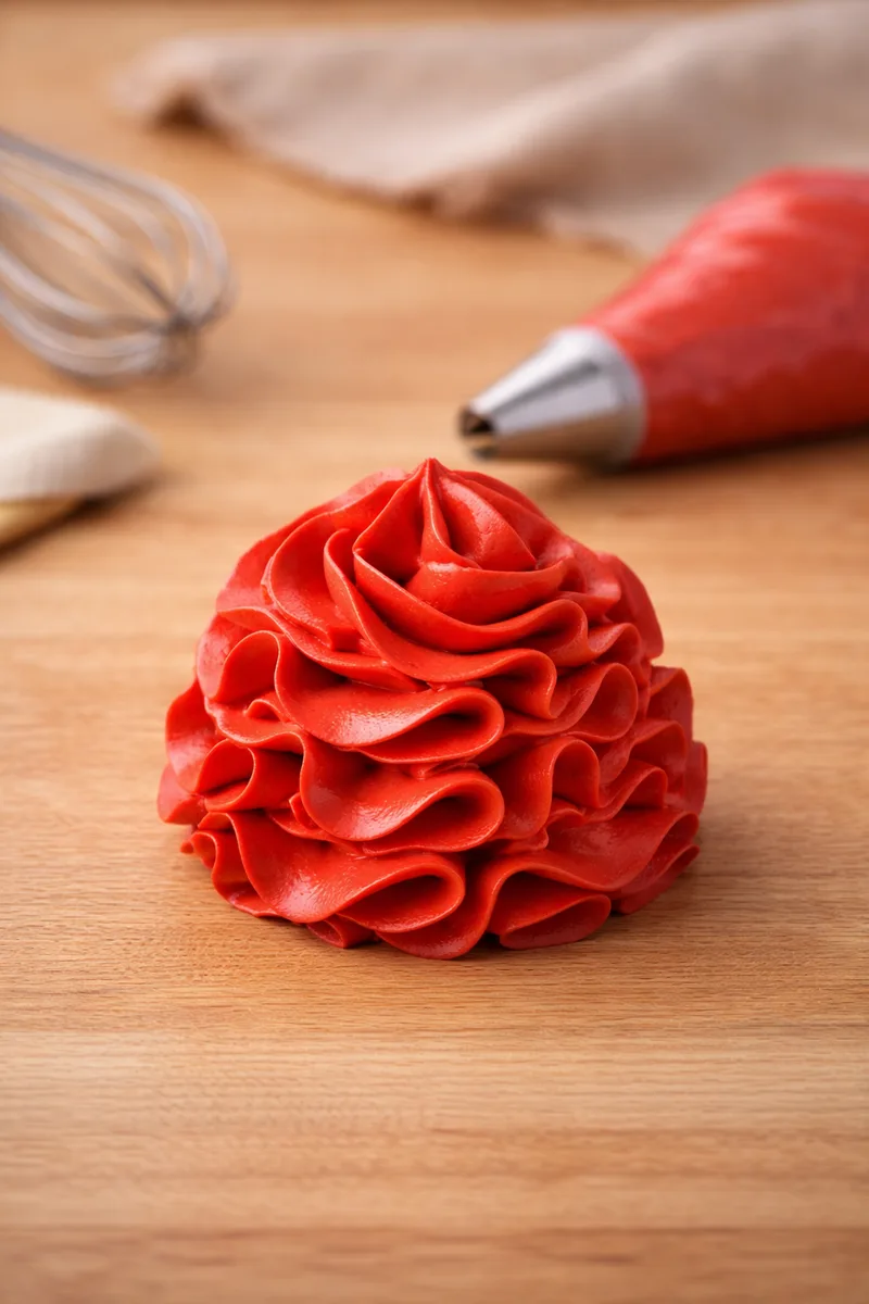 Crème au beurre rouge