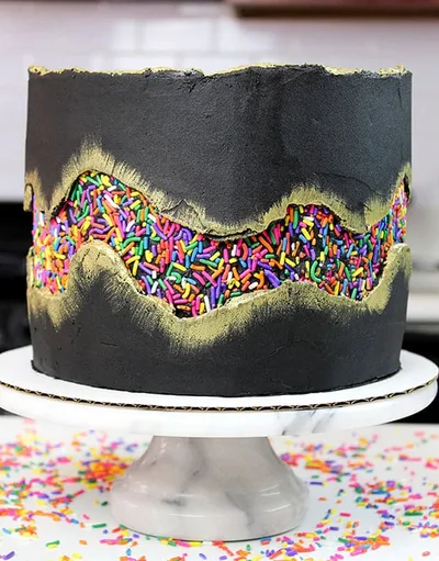 Sprinkle Fault Line Cake