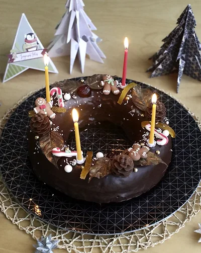 Feuille en chocolat