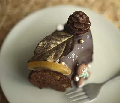 Feuille en chocolat
