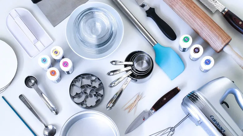 Les outils de conception d'un gâteau de Cake Design
