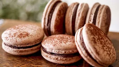 Macaron avec poudre