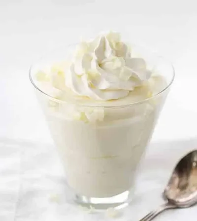 Mousse au chocolat blanc