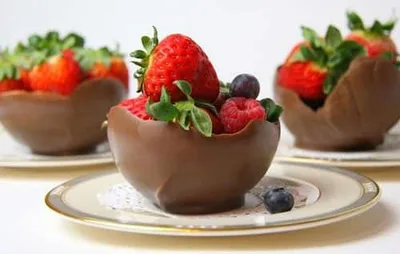 Coupelles en chocolat