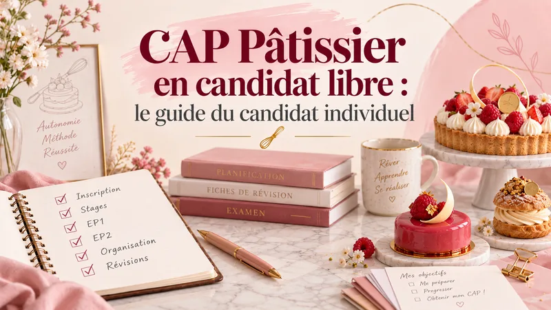 CAP Pâtissier en candidat libre : le guide du candidat individuel
