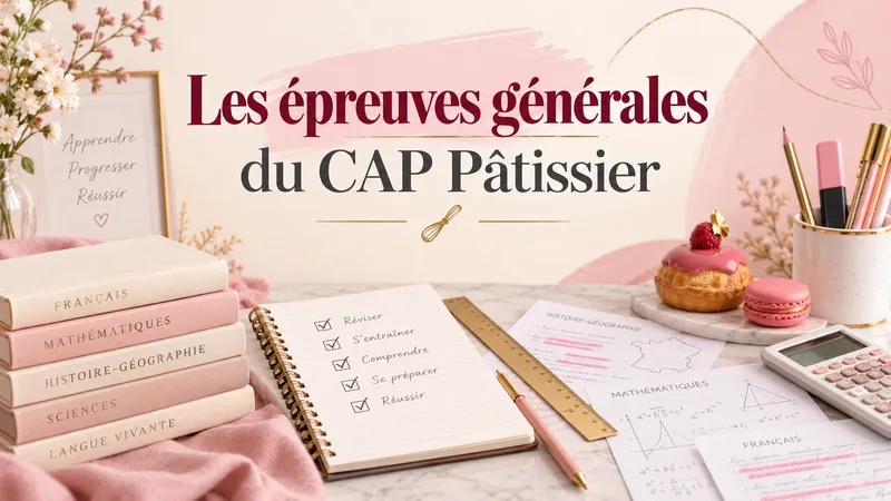 Épreuves générales du CAP Pâtissier