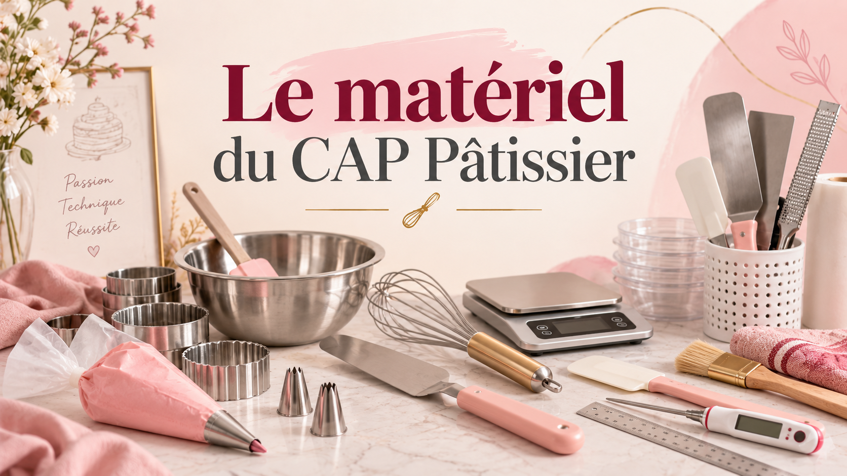 Matériel du CAP Pâtissier : quoi acheter pour l'examen et s'entraîner ?
