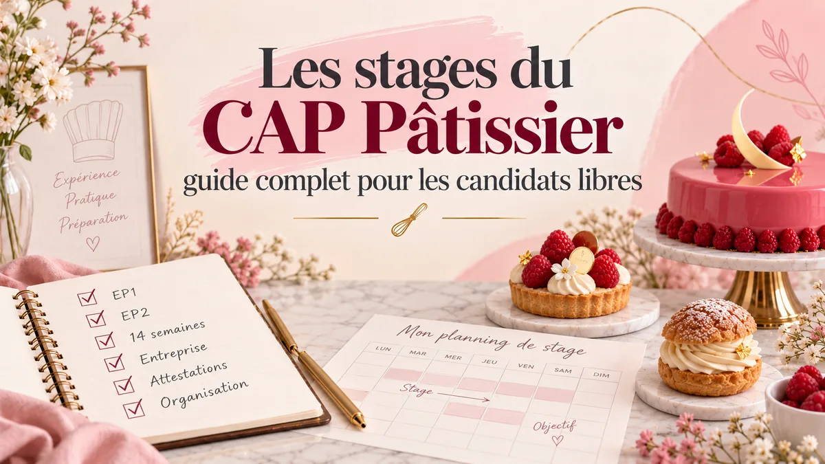 Les stages au CAP Pâtissier : guide complet pour les candidats libres