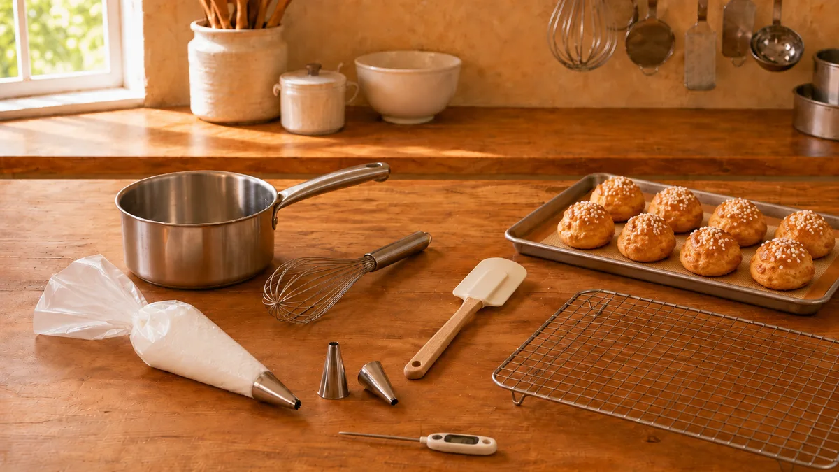 Matériel pour faire de la pâte à choux