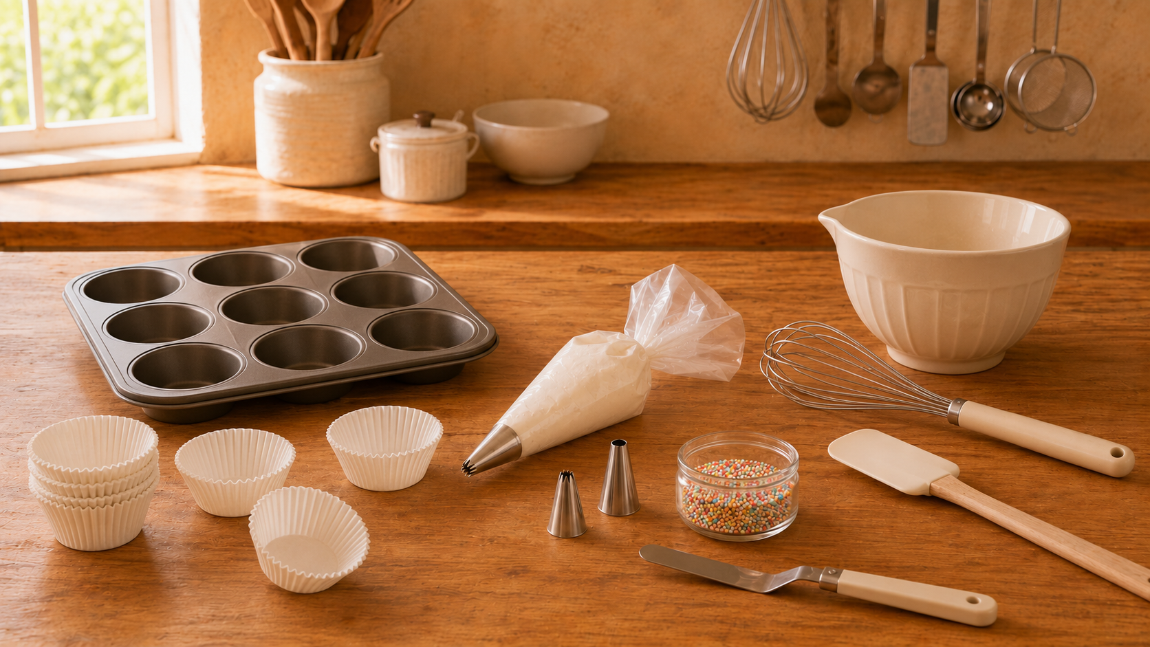 Matériel pour faire des cupcakes