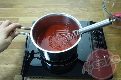 Faire épaissir le curd fraise