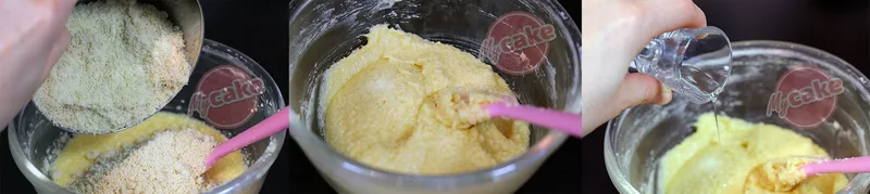 Incorporez la poudre d'amandes puis l'arôme