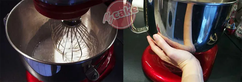 Fouettez jusqu'à refroidissement de la meringue